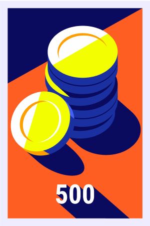 Accumulate 500 coins